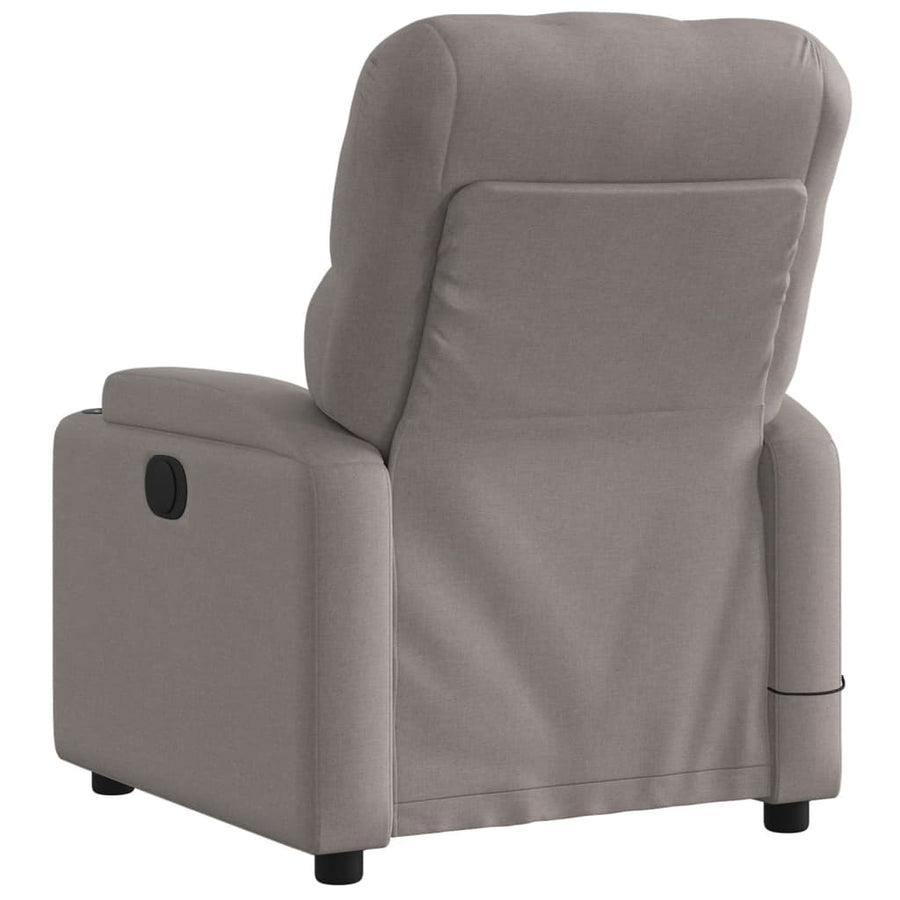 Massagestoel Stof Taupe Ja Elektrisch verstelbaar