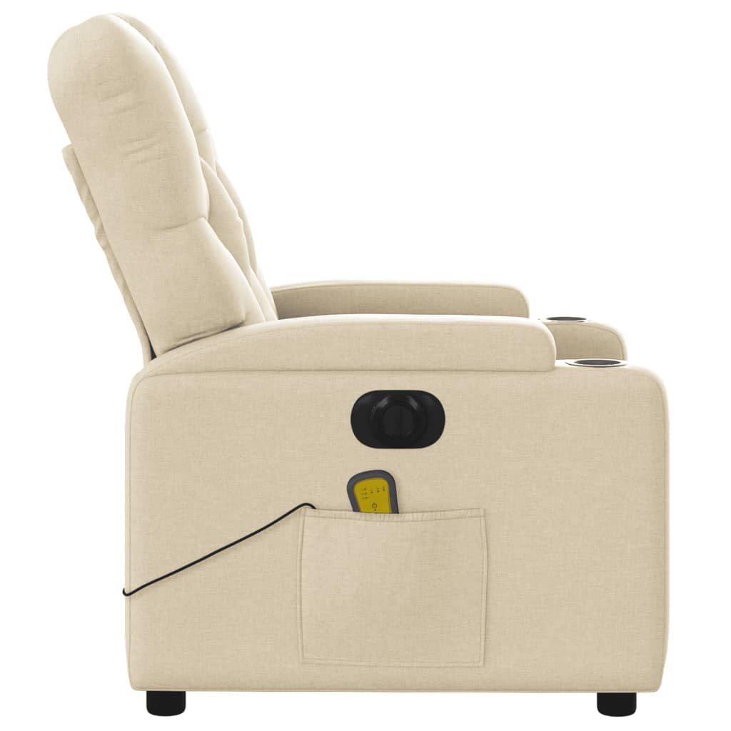 Massagestoel Stof Kleurig Crème Ja Elektrisch verstelbaar