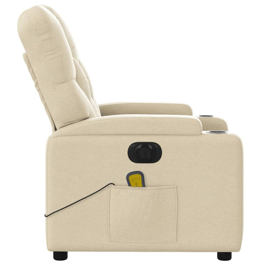 Massagestoel Stof Kleurig Crème Ja Elektrisch verstelbaar