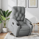 Lift recliner adjustable fabric light grey