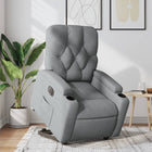 Electric Recliner Chair, Fabric Light Grey