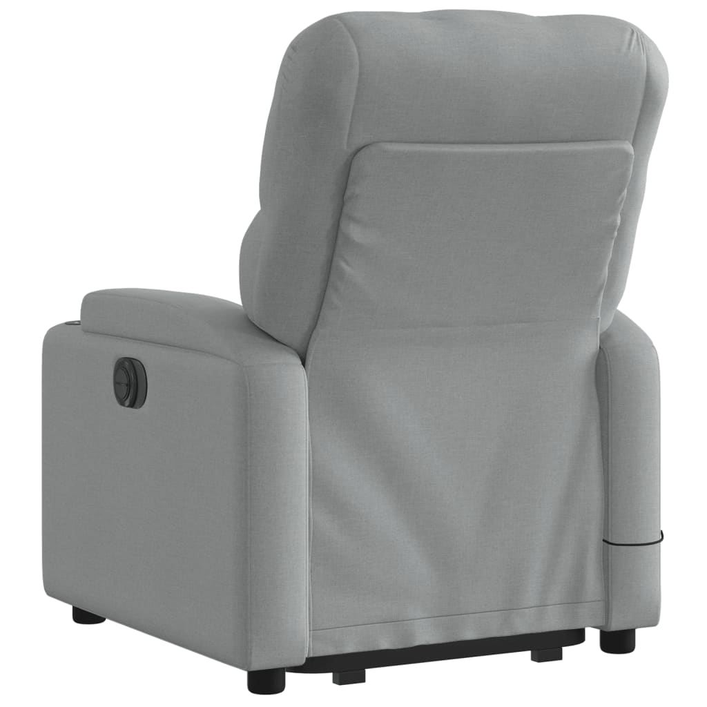 Sta-Op-Massagestoel Stof Lichtgrijs Ja Elektrisch verstelbaar