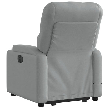 Sta-Op-Massagestoel Stof Lichtgrijs Ja Elektrisch verstelbaar