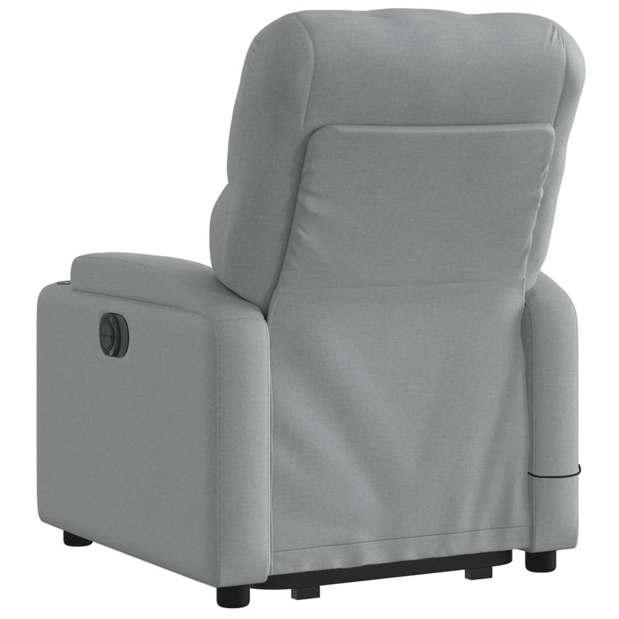 Sta-Op-Massagestoel Stof Lichtgrijs Ja Elektrisch verstelbaar