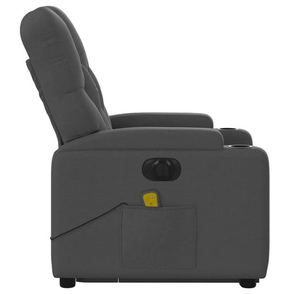 Sta-Op-Massagestoel Stof Donkergrijs Ja Elektrisch verstelbaar