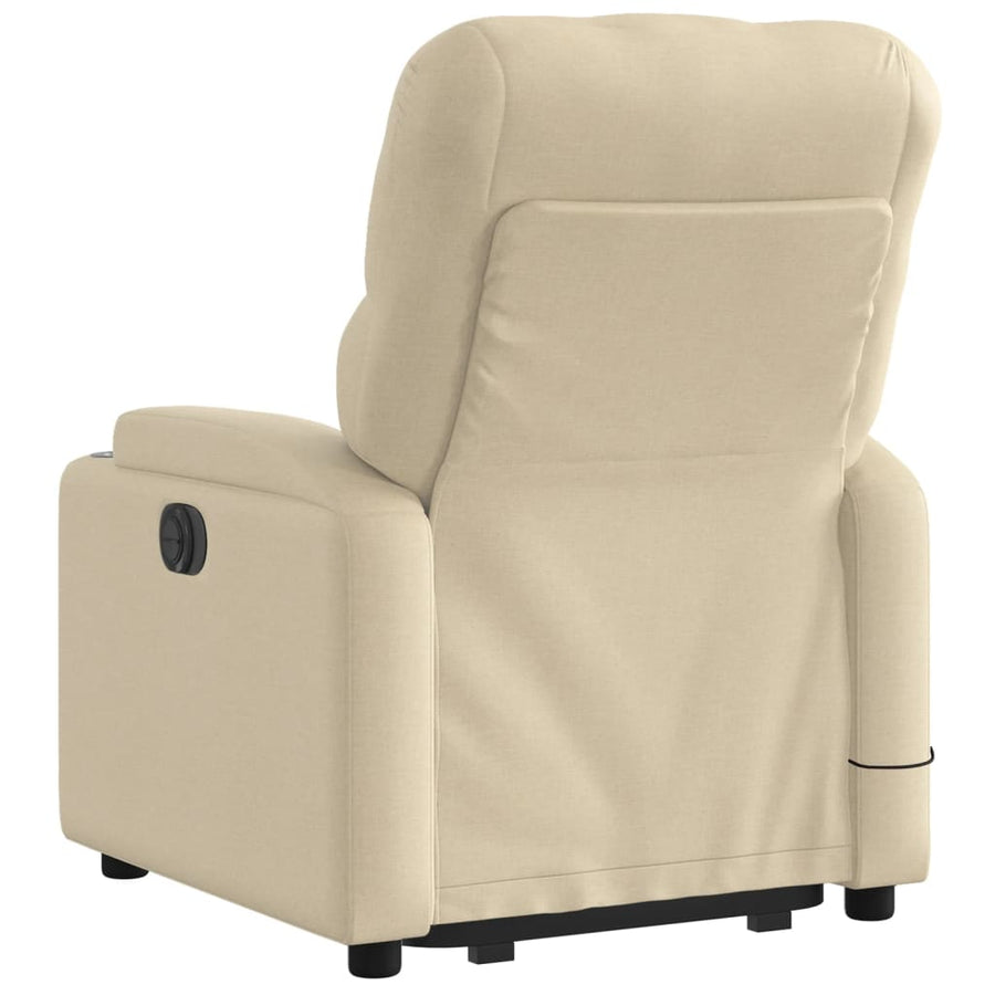 Sta-Op-Massagestoel Stof Kleurig Crème Ja Elektrisch verstelbaar