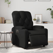 Fauteuil elektrisch verstelbaar kunstleer zwart