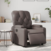 Fauteuil elektrisch verstelbaar kunstleer bruin