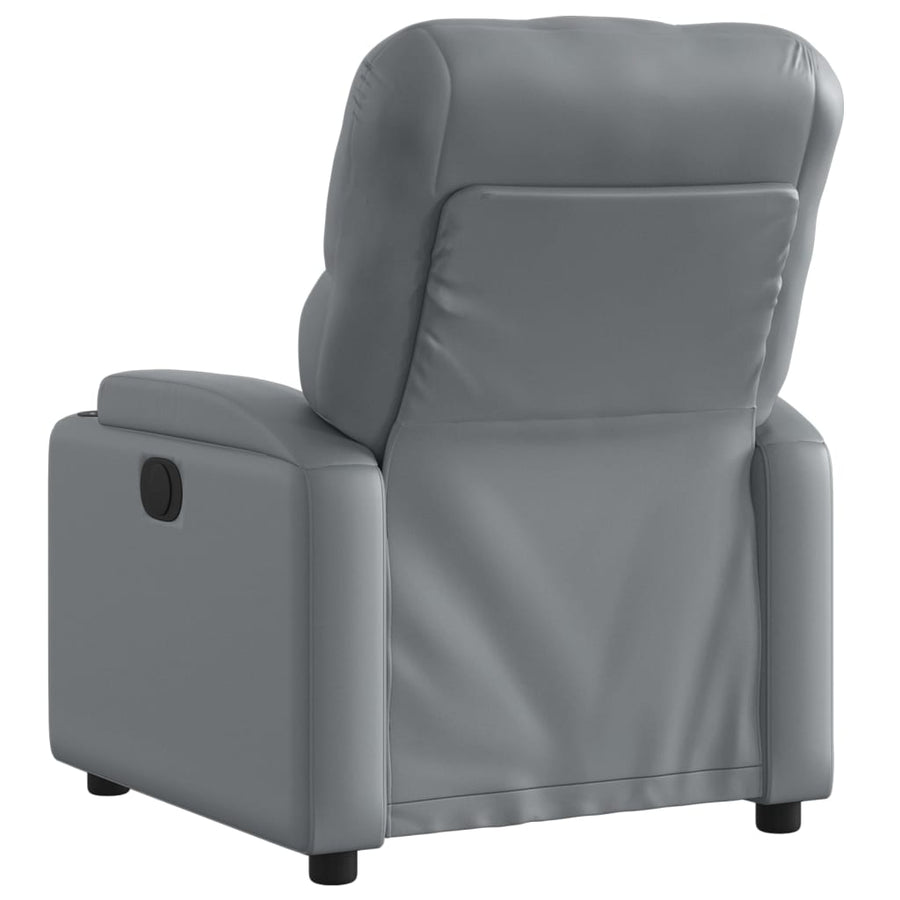 Fauteuil verstelbaar elektrisch kunstleer grijs 1 Nee