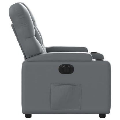 Fauteuil verstelbaar elektrisch kunstleer grijs 1 Nee