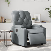 Fauteuil elektrisch verstelbaar kunstleer grijs
