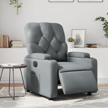Fauteuil verstelbaar elektrisch kunstleer grijs 1 Nee