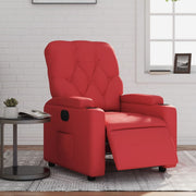 Fauteuil elektrisch verstelbaar rood kunstleer