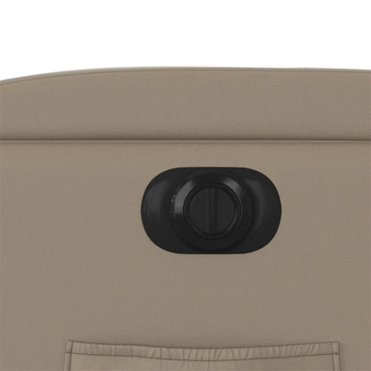 Fauteuil verstelbaar elektrisch kunstleer cappuccinokleurig