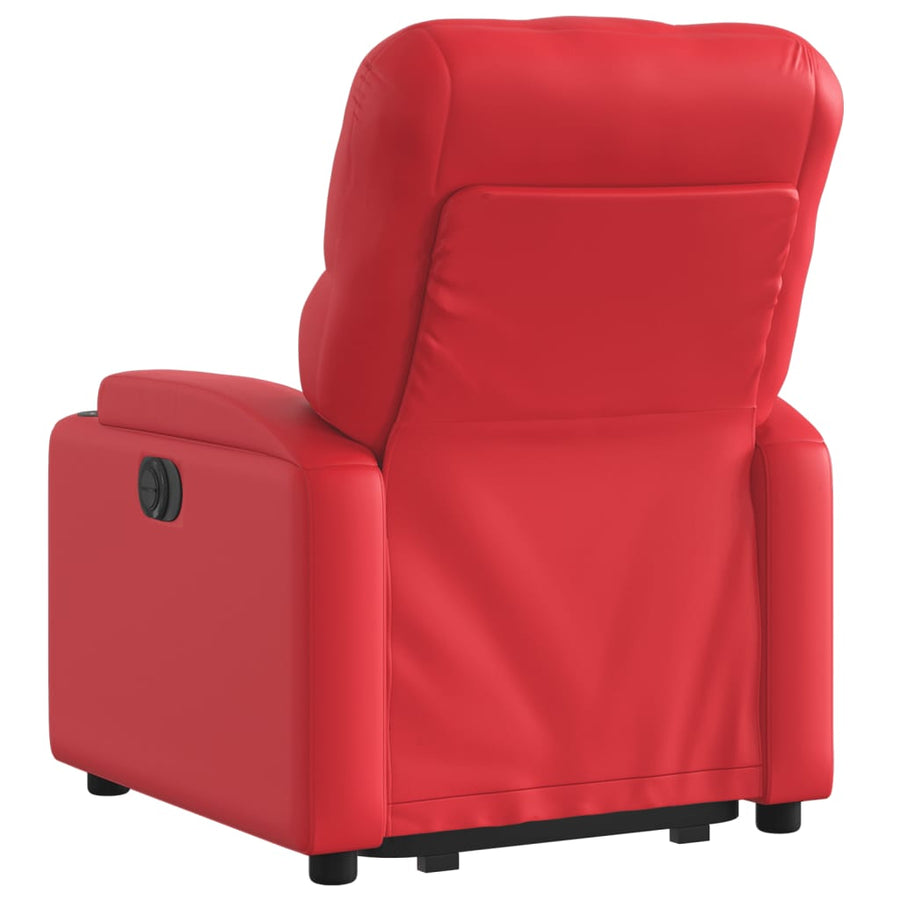 Sta-op-stoel kunstleer rood