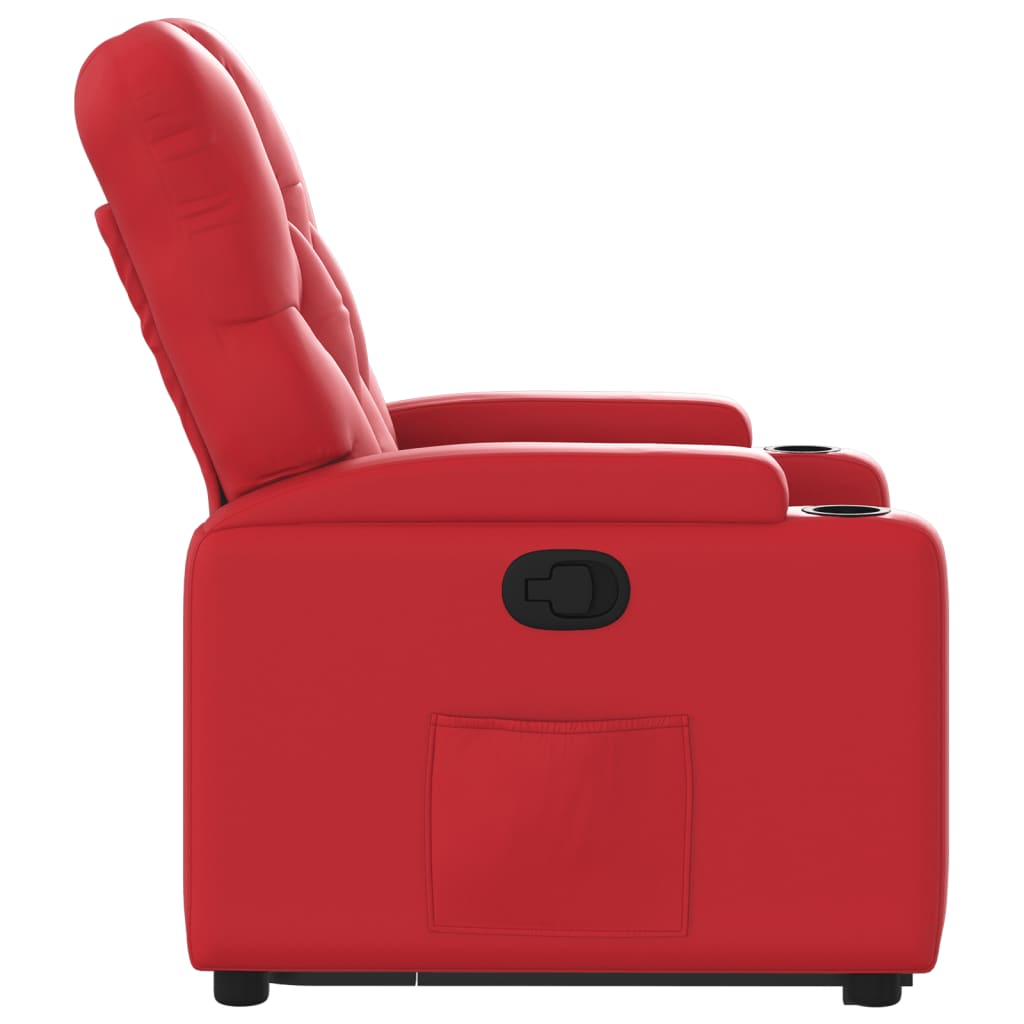 Sta-op-stoel kunstleer rood