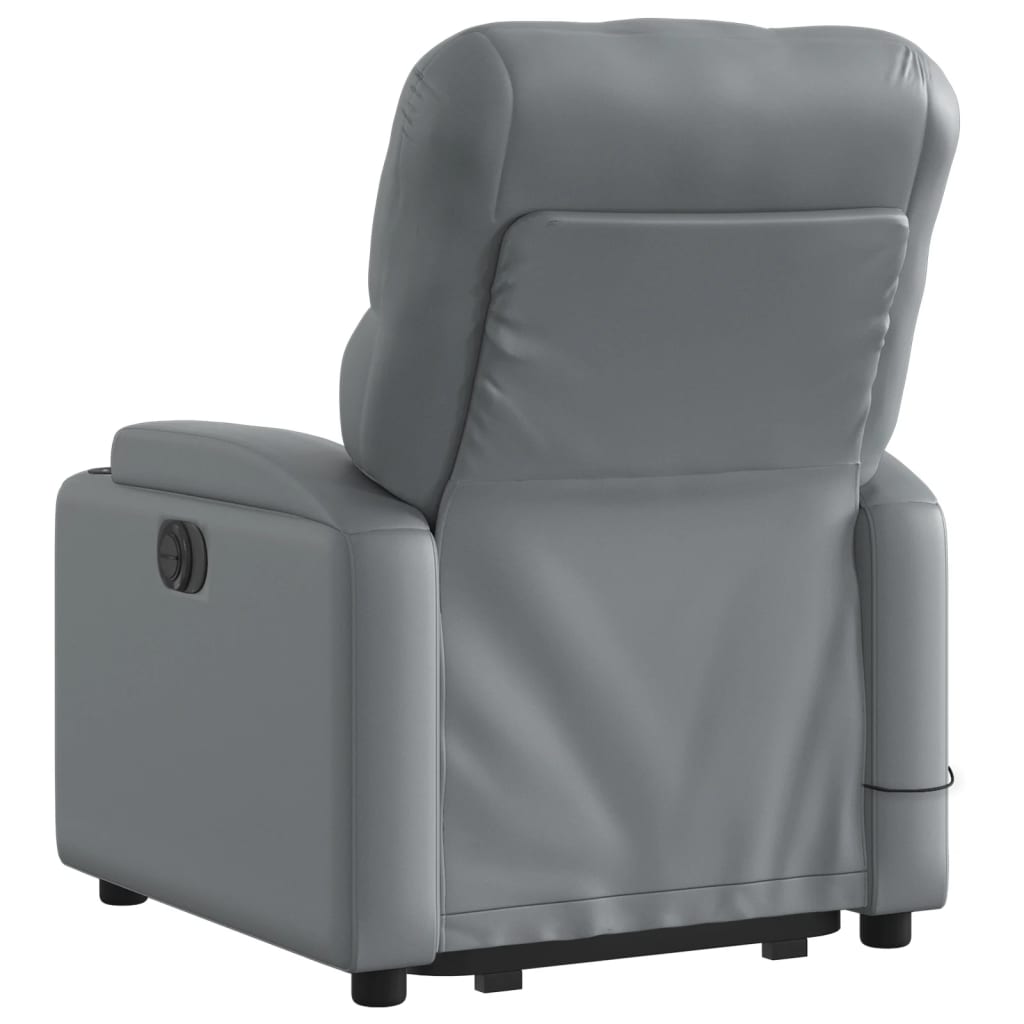Sta-Op-Massagestoel Elektrisch Kunstleer Grijs Ja Elektrisch verstelbaar