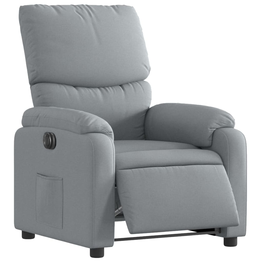 Fauteuil elektrisch verstelbaar stof lichtgrijs Nee Elektrisch verstelbaar