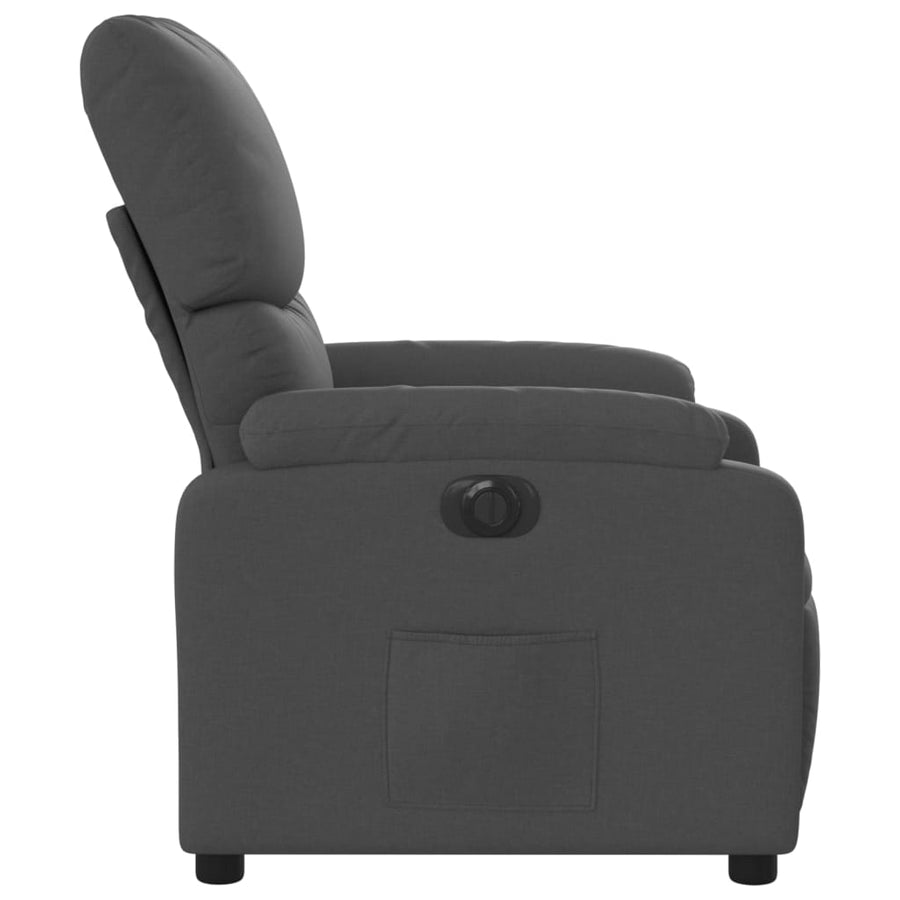 Fauteuil elektrisch verstelbaar stof donkergrijs Nee Elektrisch verstelbaar