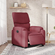 Fauteuil elektrisch verstelbaar stof wijnrood