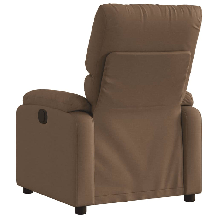 Fauteuil verstelbaar elektrisch stof bruin 1 Nee