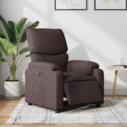 Fauteuil elektrisch verstelbaar stof donkerbruin