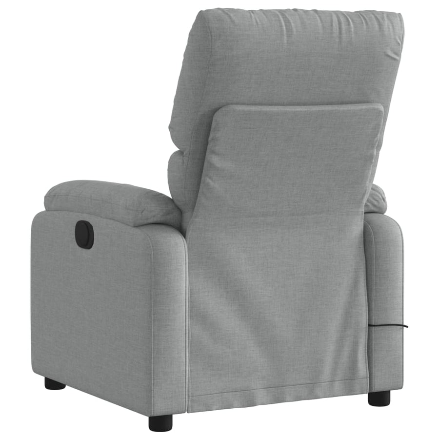 Massagestoel Stof Lichtgrijs Ja Elektrisch verstelbaar