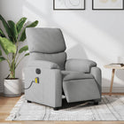 Electric adjustable massage chair fabric light gray