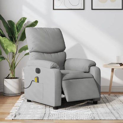 Massagestoel Stof Lichtgrijs Ja Elektrisch verstelbaar