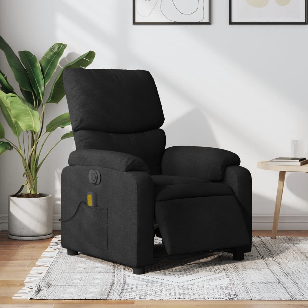 Massagestoel Stof Zwart Ja Elektrisch verstelbaar