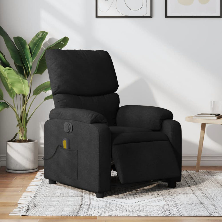 Massagestoel Stof Zwart Ja Elektrisch verstelbaar