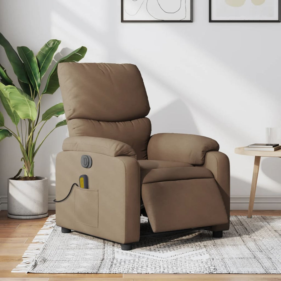Massagestoel Stof Bruin Ja Elektrisch verstelbaar