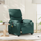 Electric adjustable massage chair dark green fabric