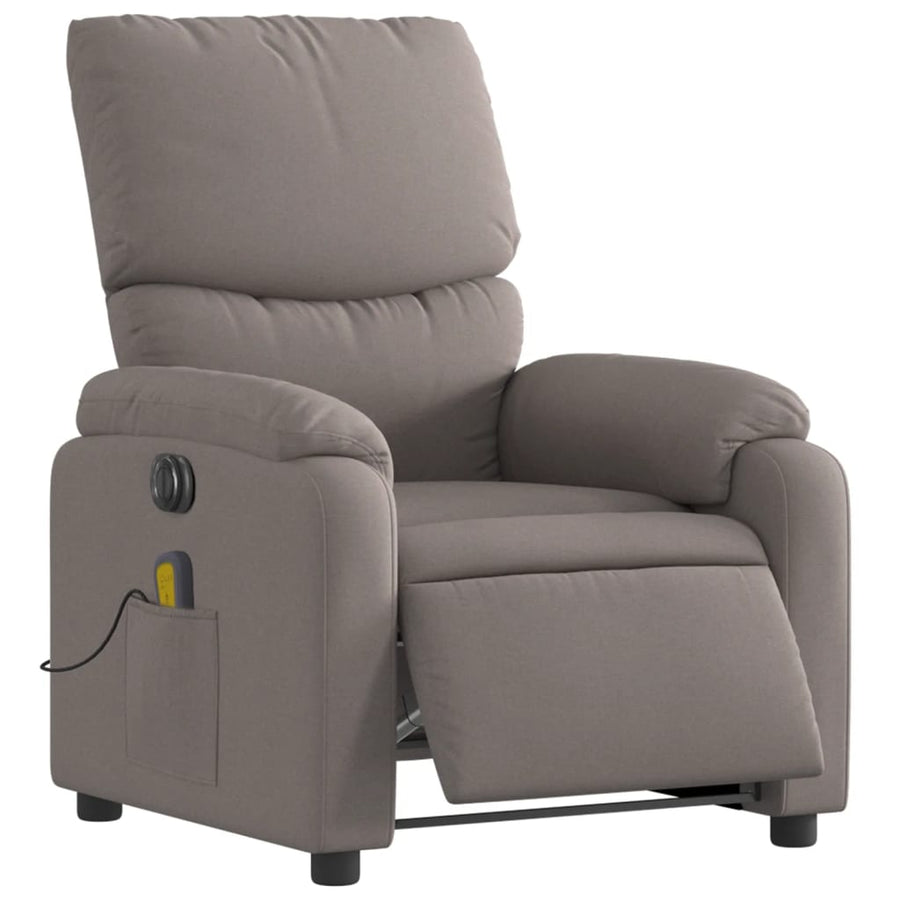 Massagestoel Stof Taupe Ja Elektrisch verstelbaar