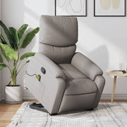 Sta-op-massagestoel verstelbaar stof taupe 75x99x99 cm