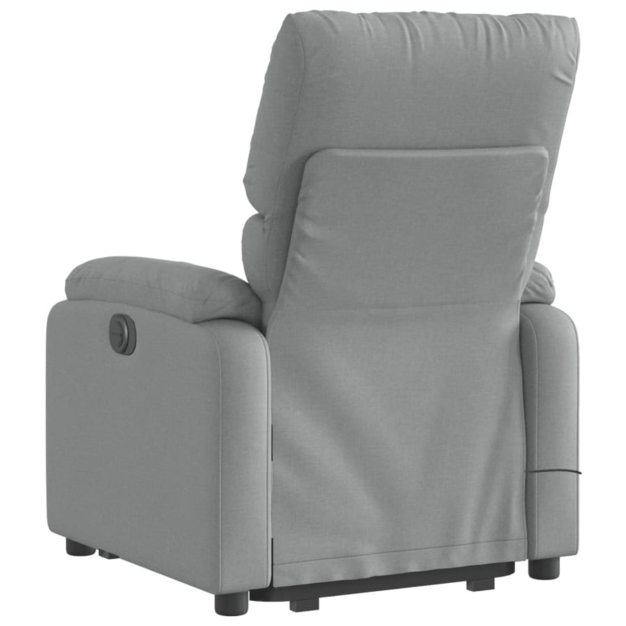 Sta-Op-Massagestoel Stof Lichtgrijs Ja Elektrisch verstelbaar