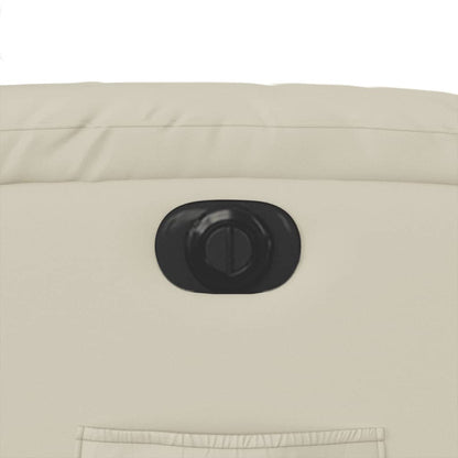 Fauteuil elektrisch verstelbaar kunstleer crèmekleurig Nee Elektrisch verstelbaar