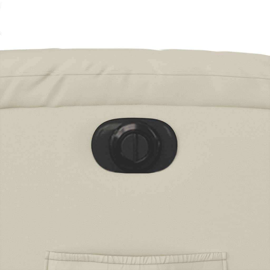 Fauteuil elektrisch verstelbaar kunstleer crèmekleurig Nee Elektrisch verstelbaar