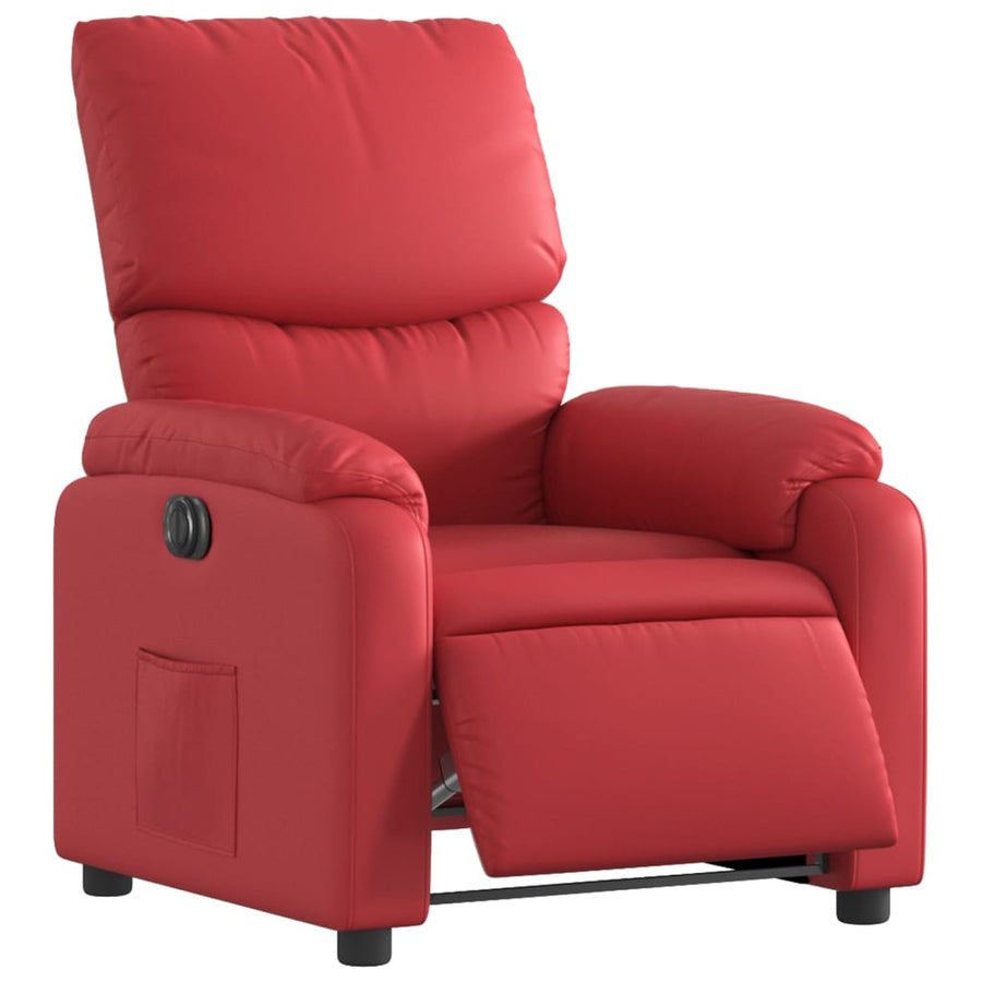 Fauteuil verstelbaar elektrisch kunstleer rood Nee Elektrisch verstelbaar