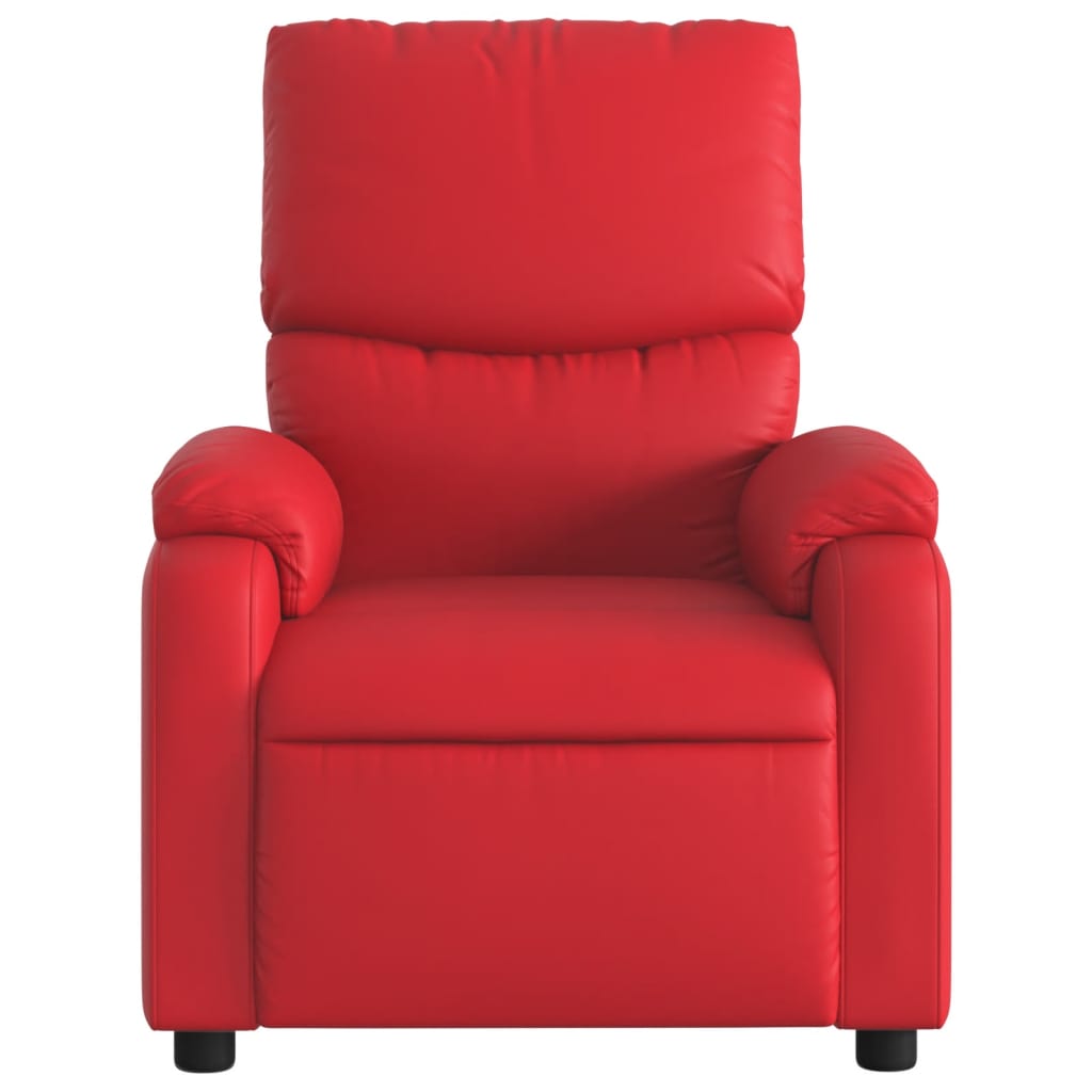 Fauteuil verstelbaar elektrisch kunstleer rood Nee Elektrisch verstelbaar