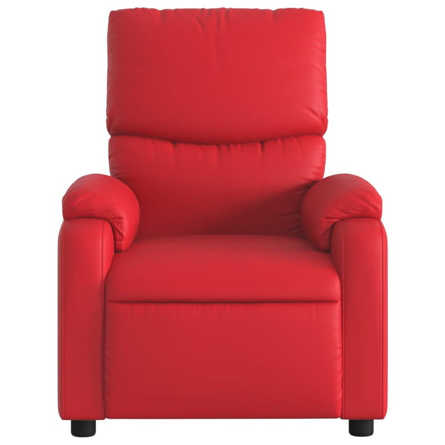Fauteuil verstelbaar elektrisch kunstleer rood Nee Elektrisch verstelbaar