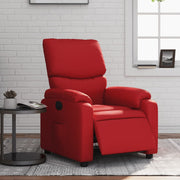 Armchair adjustable electric artificial leather red
