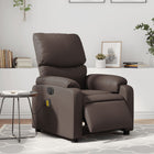 Massage Chair Adjustable Electric Faux Leather Brown 1 Pc
