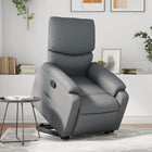 Recliner faux leather grey