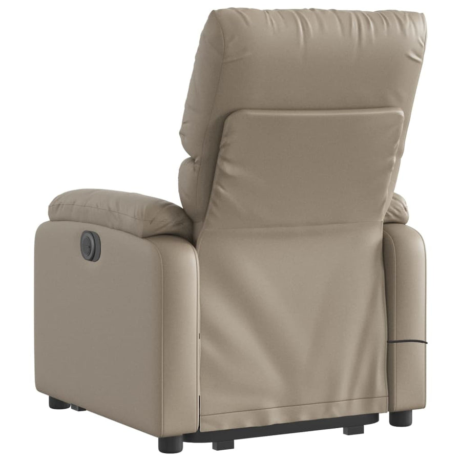 Sta-Op-Massagestoel Elektrisch Kunstleer Kleurig Cappuccino Ja Elektrisch verstelbaar