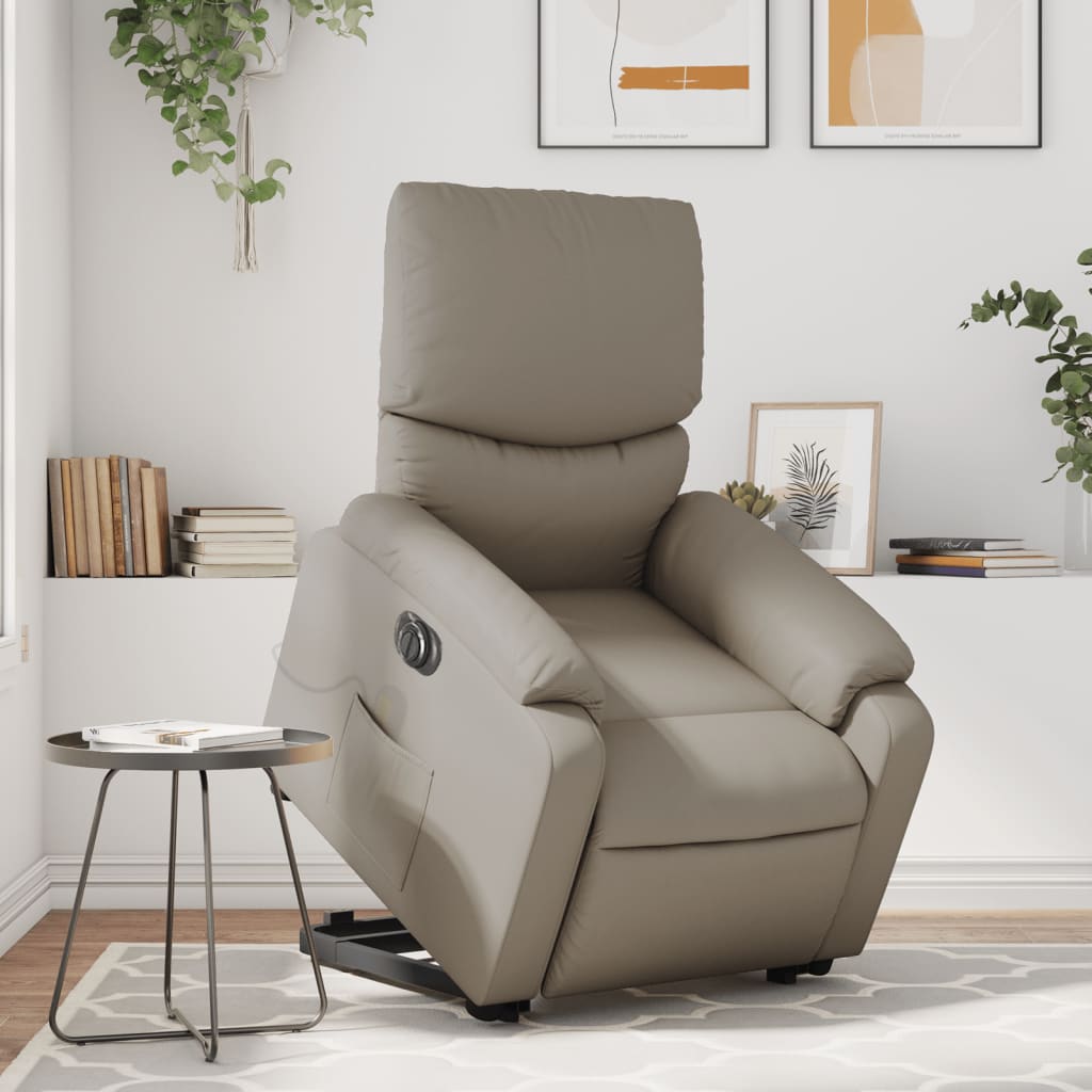 Sta-Op-Massagestoel Elektrisch Kunstleer Kleurig Cappuccino Ja Elektrisch verstelbaar