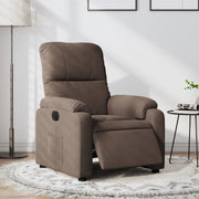 Fauteuil elektrisch verstelbaar microvezelstof bruin