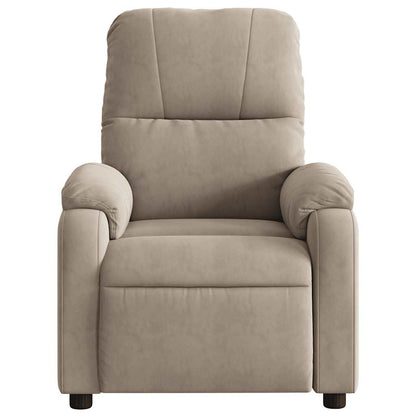Fauteuil verstelbaar elektrisch microvezelstof taupe