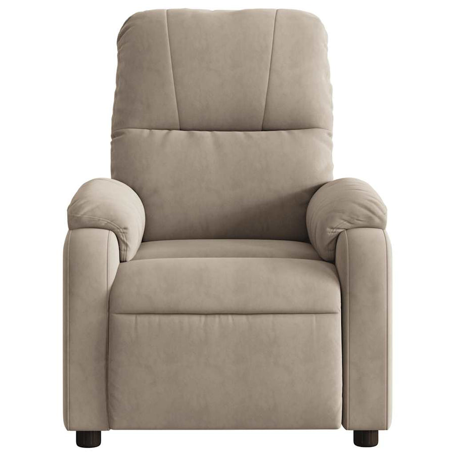 Fauteuil verstelbaar elektrisch microvezelstof taupe