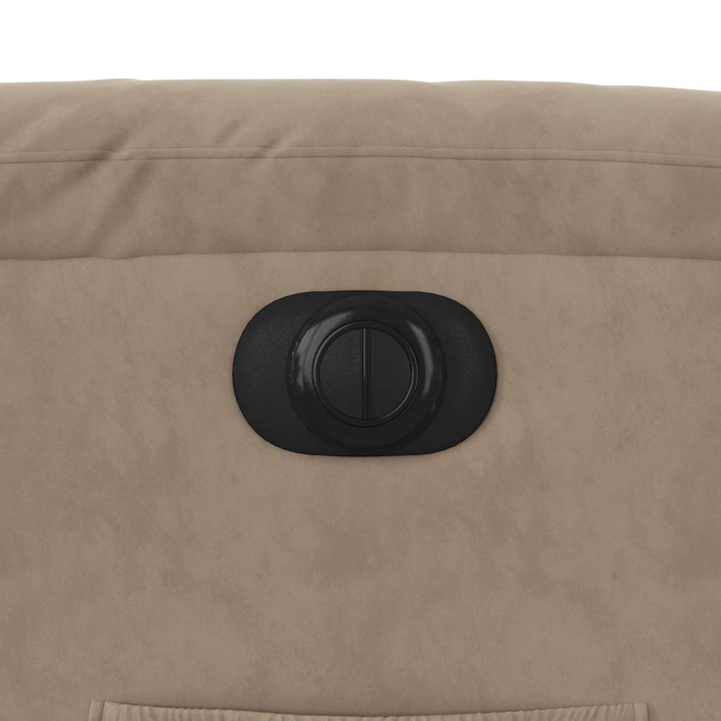 Fauteuil verstelbaar elektrisch microvezelstof taupe